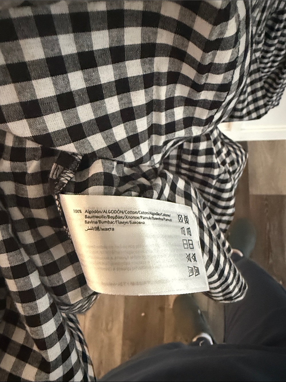 Mayoral Black and White Gingham Button-Down Dress - Picture 3 of 3